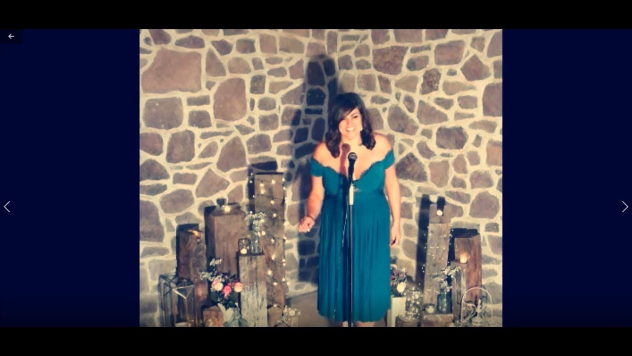 Sadie-Beth Holder singing at a wedding