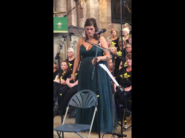 Sadie-Beth Holder performing at Shrewsbury Abbey